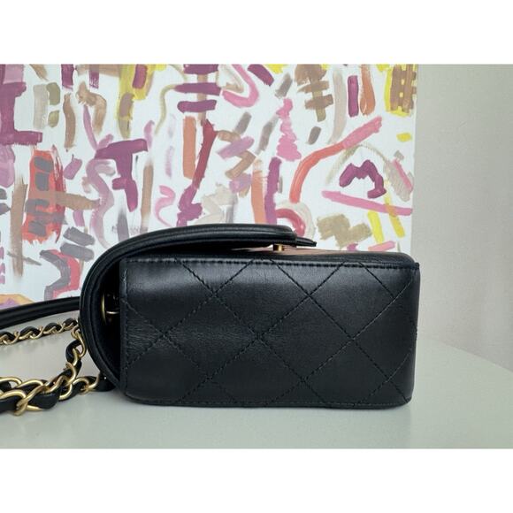 Chanel Elegant two tone tan black single flap medium (2016) - Picture 5 of 12